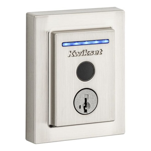 Halo Touch Contemporary Fingerprint Deadbolt , Built-in Wifi and SmartKey Backup Satin Nickel Finish